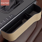 Leather Car Seat Organizer with Cup Holder – Extra Storage, Convenient Travel