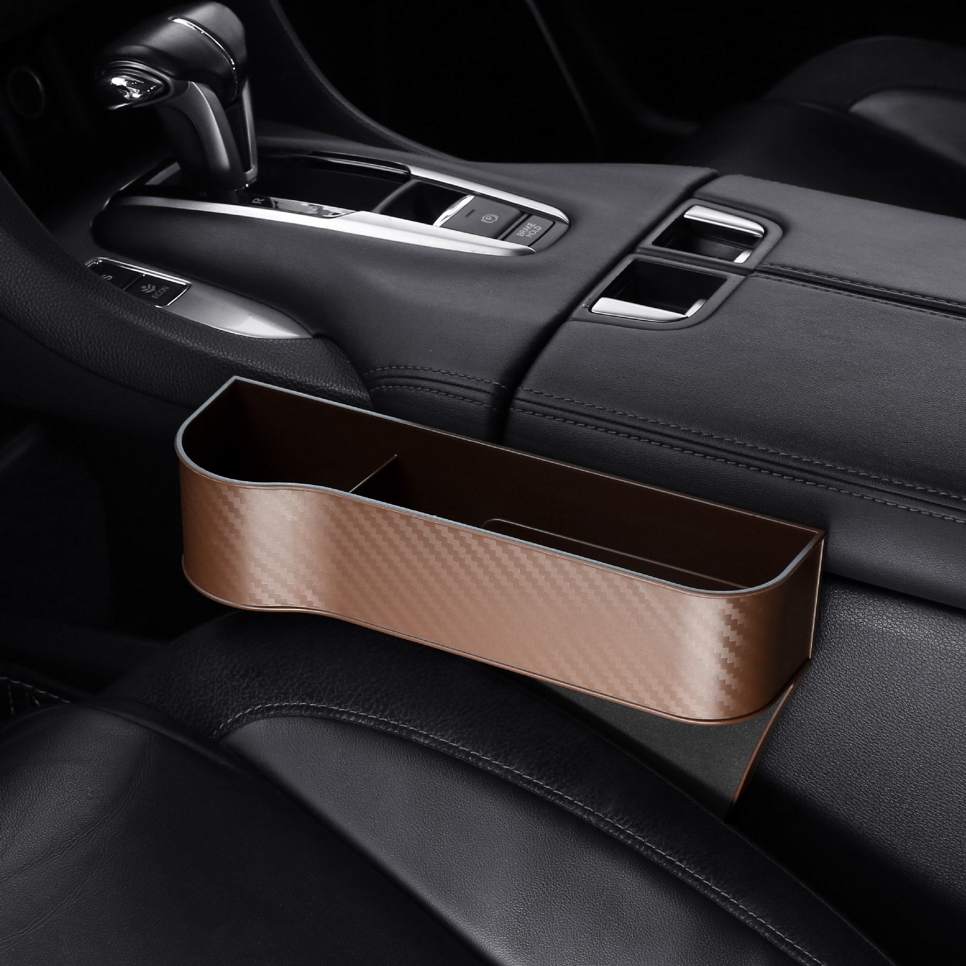 Leather Car Seat Organizer with Cup Holder – Extra Storage, Convenient Travel