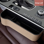 Leather Car Seat Organizer with Cup Holder – Extra Storage, Convenient Travel