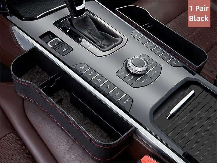 Leather Car Seat Organizer with Cup Holder – Extra Storage, Convenient Travel