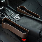 Leather Car Seat Organizer with Cup Holder – Extra Storage, Convenient Travel