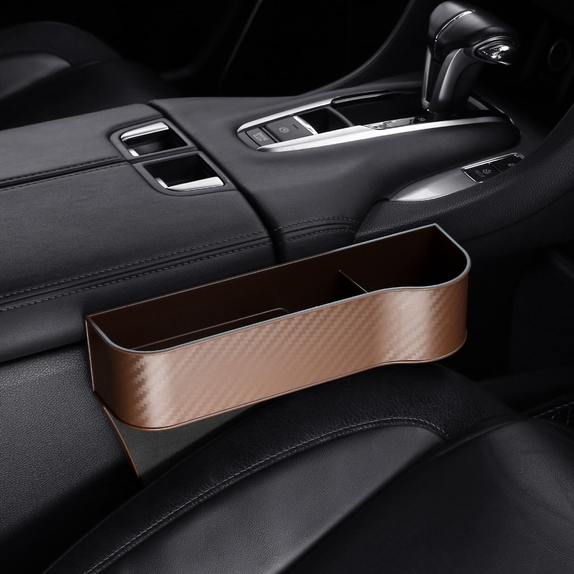 Leather Car Seat Organizer with Cup Holder – Extra Storage, Convenient Travel