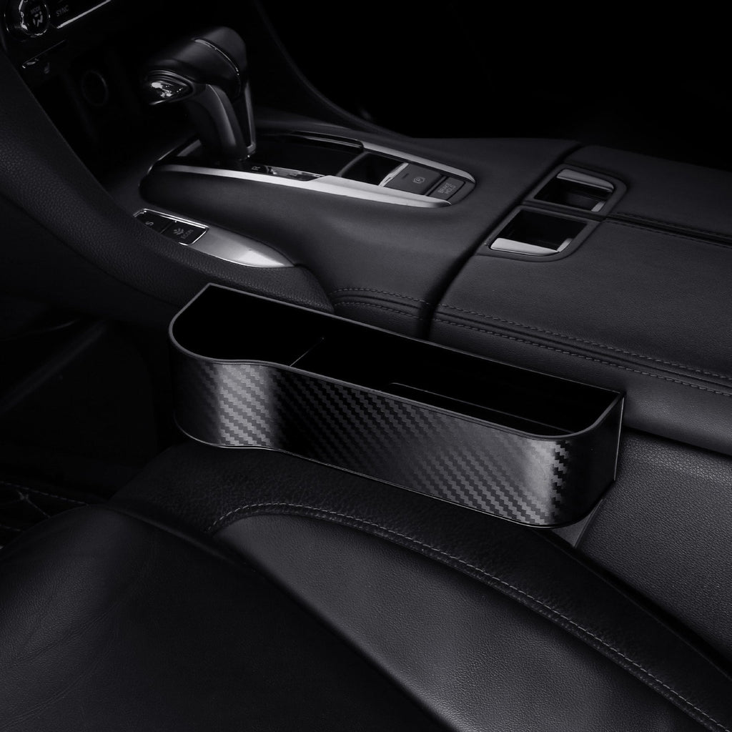 Leather Car Seat Organizer with Cup Holder – Extra Storage, Convenient Travel