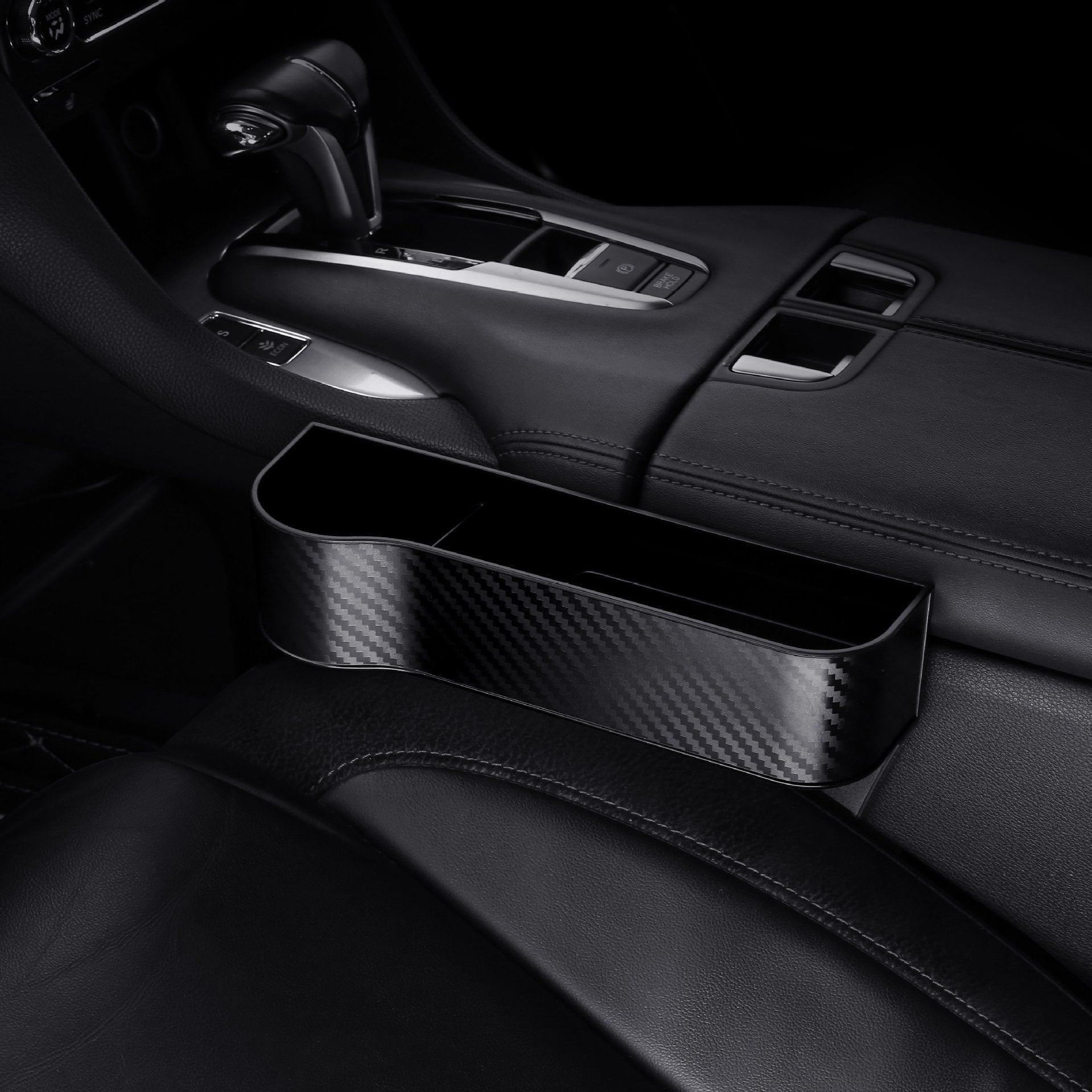 Leather Car Seat Organizer with Cup Holder – Extra Storage, Convenient Travel