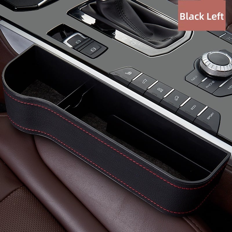Leather Car Seat Organizer with Cup Holder – Extra Storage, Convenient Travel