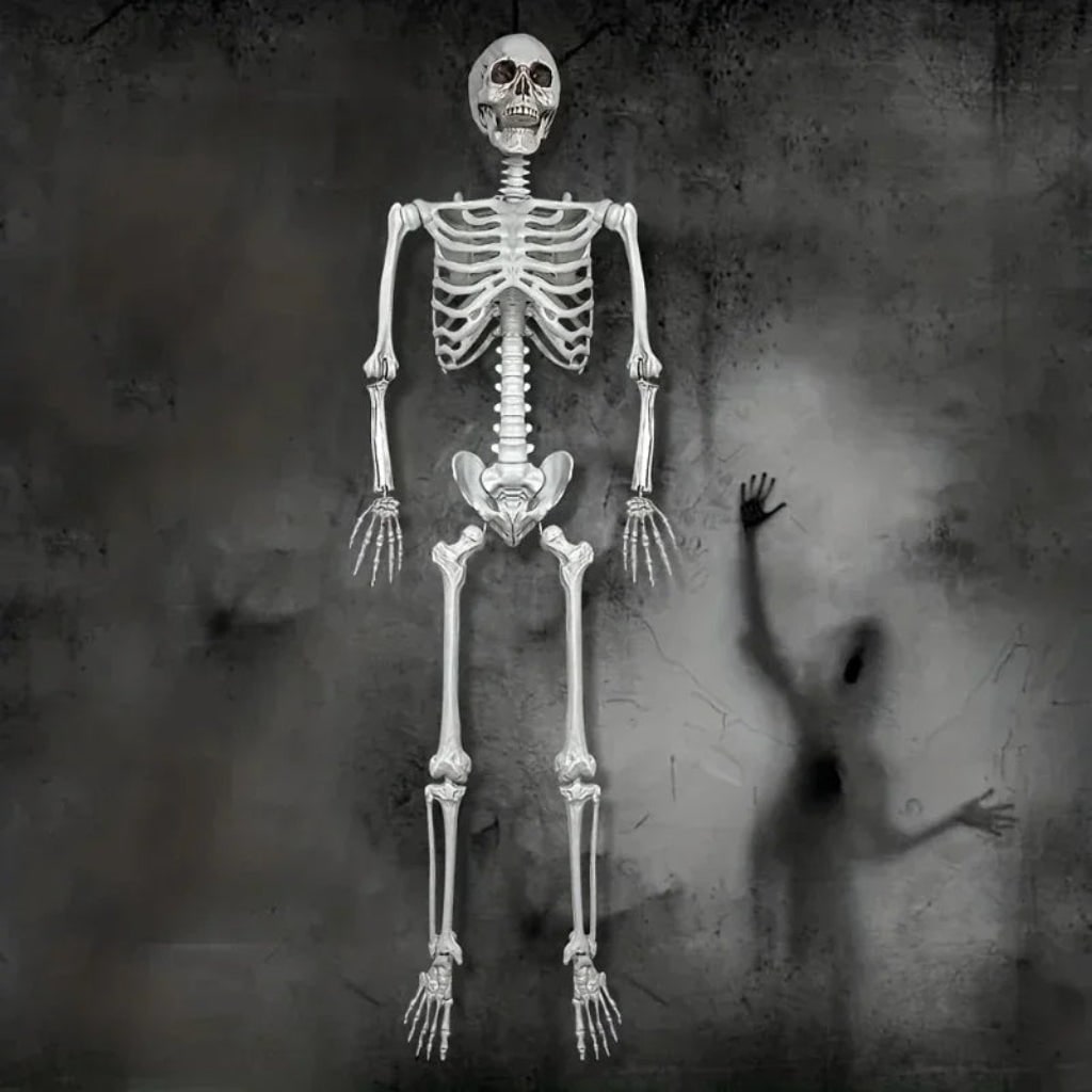 Life-size Poseable Halloween Skeleton Decoration – Outdoor Garden, Party Display