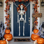 Life-size Poseable Halloween Skeleton Decoration – Outdoor Garden, Party Display
