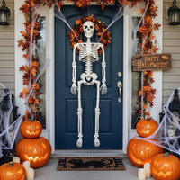 Life-size Poseable Halloween Skeleton Decoration – Outdoor Garden, Party Display