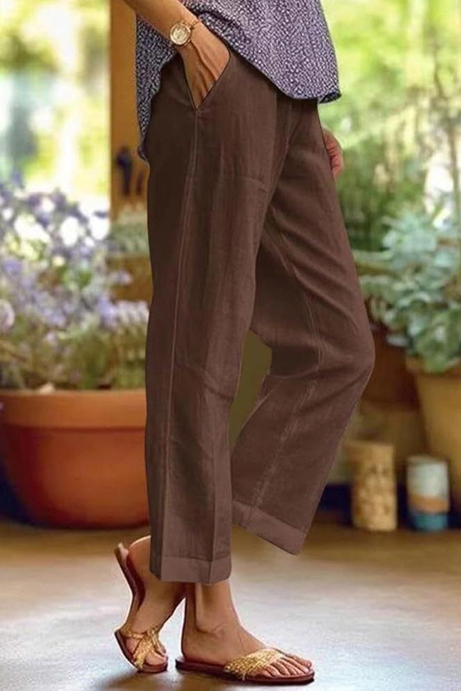 Light Summer Trousers Women UK – Smart Casual Holiday Wear Resort Wear