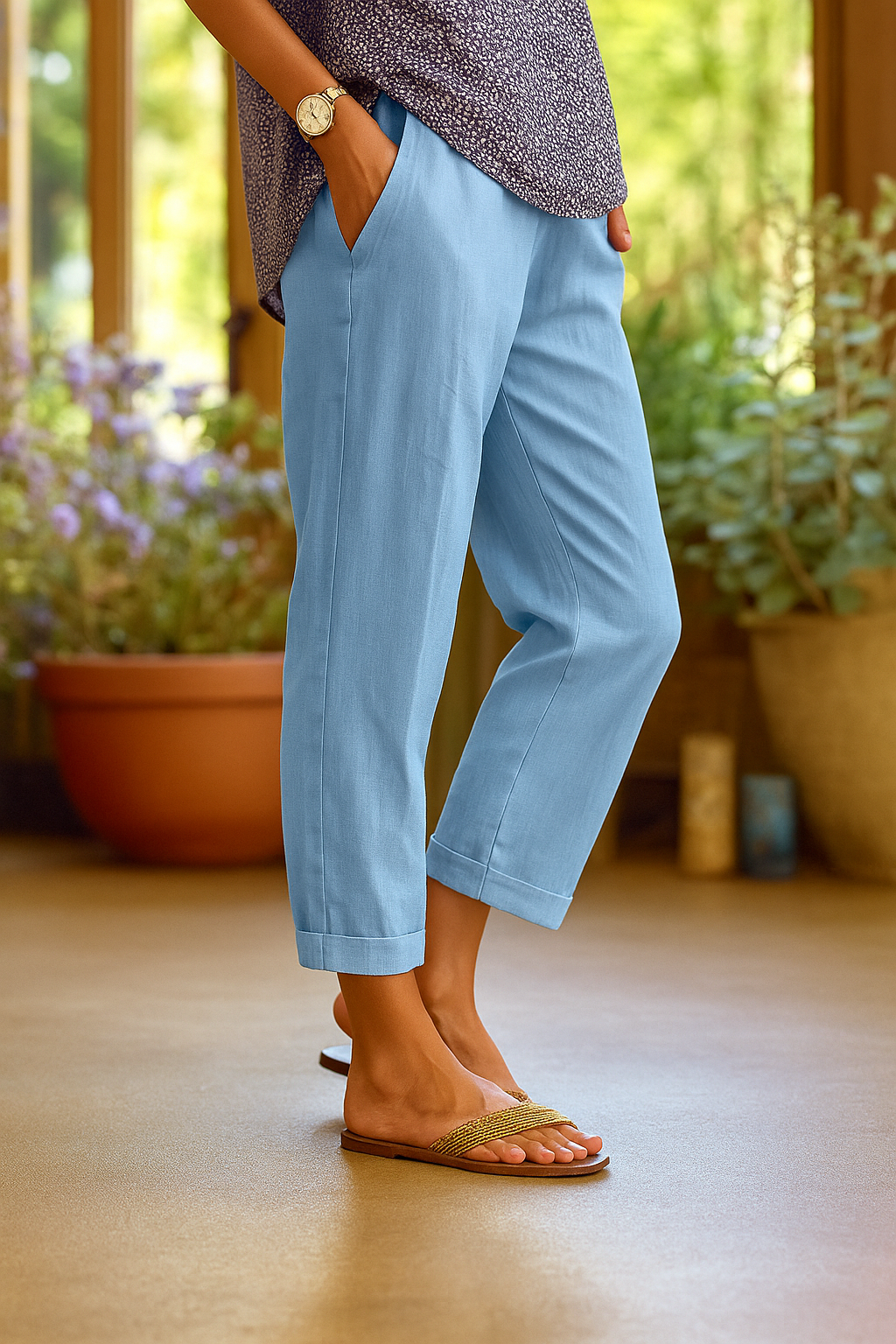 Light Summer Trousers Women UK – Smart Casual Holiday Wear Resort Wear