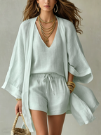 Lightweight Casual Three-Piece Layered Outfit for Everyday Wear