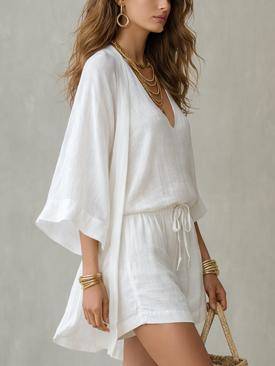 Lightweight Casual Three-Piece Layered Outfit for Everyday Wear