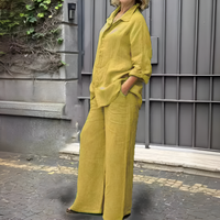 Linen Shirt Suit for Women - Casual Summer Outfit in Lightweight Fabric