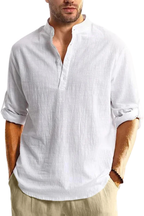 Linen Collared Men's Shirt UK – Smart Casual & Holiday & Resort Wear