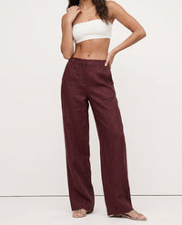 Linen Wide-Leg Trousers for Women - Comfortable Summer Pants in Classic Fit