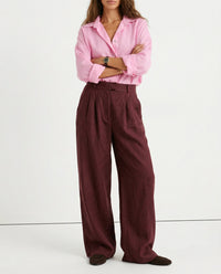 Linen Wide-Leg Trousers for Women - Comfortable Summer Pants in Classic Fit