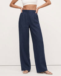 Linen Wide-Leg Trousers for Women - Comfortable Summer Pants in Classic Fit