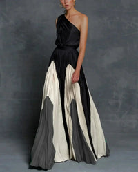 Long One-Shoulder Dress Women UK – Wedding Guest Cocktail Evening Gown, Garden Party