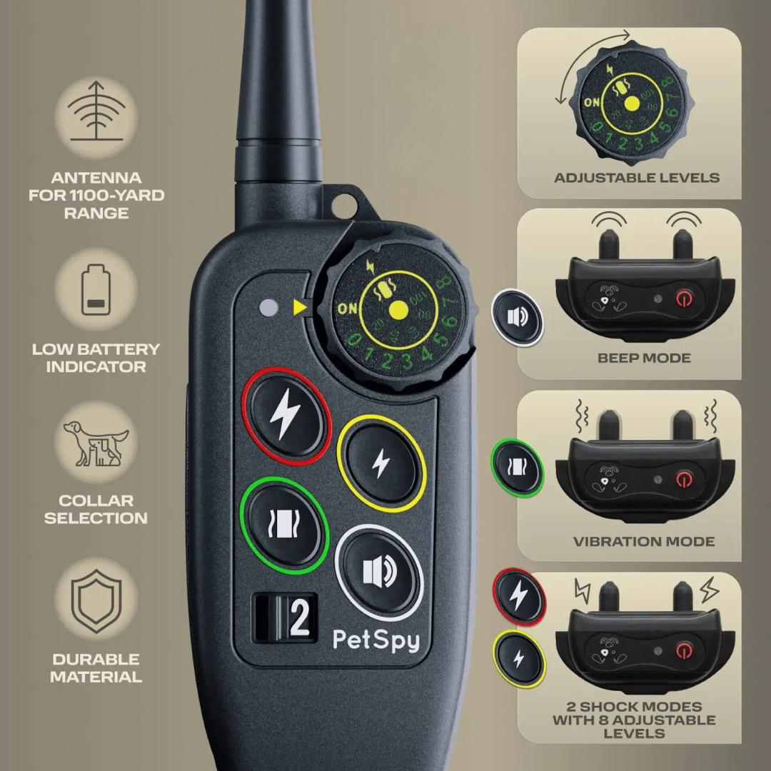 Long Range 1000m Waterproof Dog Training E-Collar – Obedience, Behavior Correction