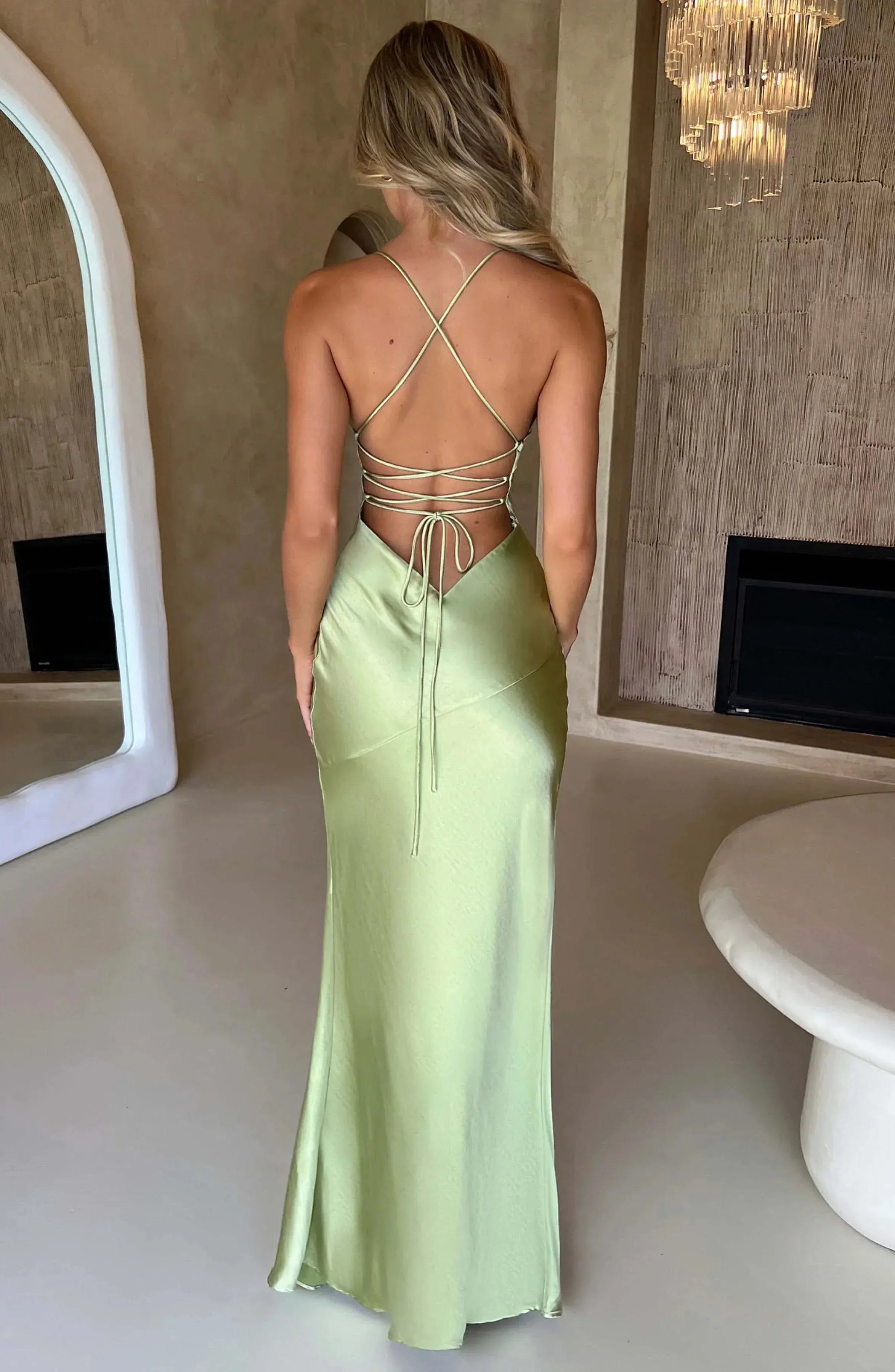Long Satin Evening Dress Women UK – V-Neck Thin Straps Cocktail, Black Tie