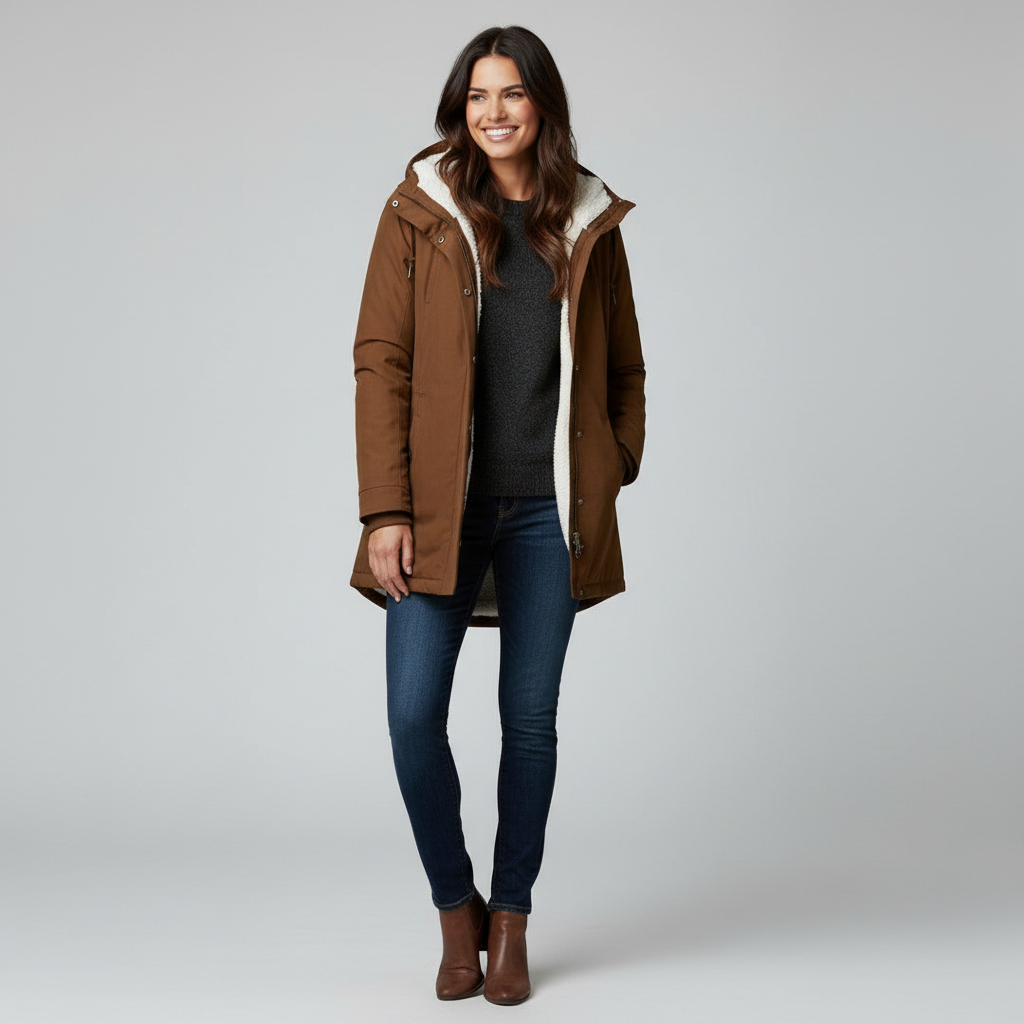Long Waterproof Winter Jacket for Women - Insulated, Stylish Design for Cold Weather Protection