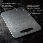 Medical Grade Titanium Cutting Board - Safe Non-Porous Surface – Kitchen, Dining