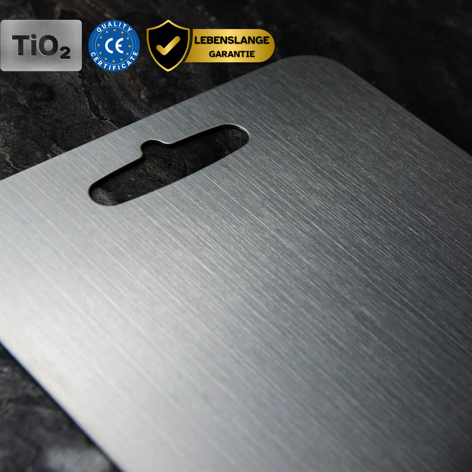 Medical Grade Titanium Cutting Board - Safe Non-Porous Surface – Kitchen, Dining