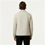 Men's Cashmere Zip Jacket - Water-Repellent Polo Collar Design for Casual Wear
