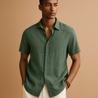 Men's Casual Short Sleeve Summer Shirt | Lightweight Cotton Blend | Perfect for Everyday Wear