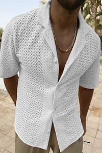 Collared Short Sleeve Men's Shirt UK – Smart Casual & Holiday & Resort Wear