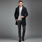 Men's Classic Wool Overcoat | Warm, Stylish Outerwear for Formal and Casual Occasions