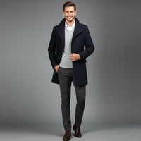 Men's Classic Wool Overcoat | Warm, Stylish Outerwear for Formal and Casual Occasions