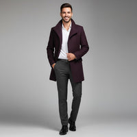 Men's Classic Wool Overcoat | Warm, Stylish Outerwear for Formal and Casual Occasions
