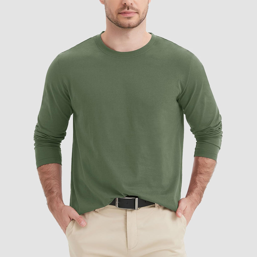 Men's Cotton Crew Neck T-Shirt - Soft Breathable Everyday Wear Essential