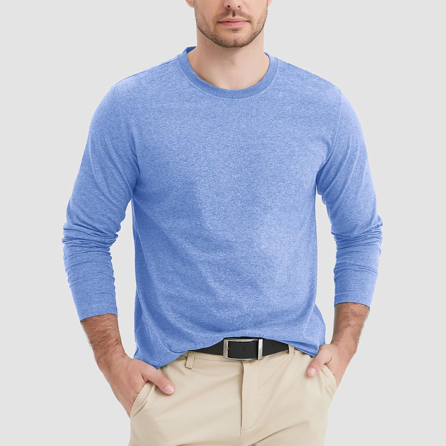 Men's Cotton Crew Neck T-Shirt - Soft Breathable Everyday Wear Essential