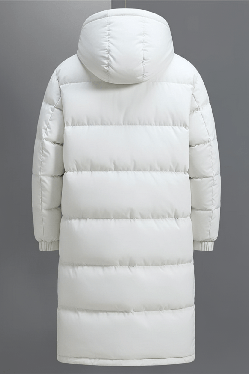 Men's Heavy Insulated Hooded Trench Coat - Relaxed Fit, Warm Outerwear for Cold Weather