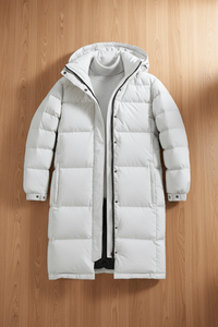 Men's Heavy Insulated Hooded Trench Coat - Relaxed Fit, Warm Outerwear for Cold Weather