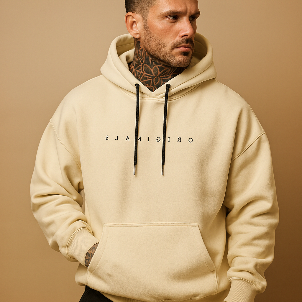 Men's Hooded Sweatshirt - Soft Cotton Blend - Modern Fit - Casual Wear for Everyday Comfort