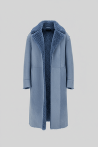 Men's Insulated Oversized Trench Coat with Shearling Lining for Cold Weather Wear