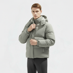 Men's Insulated Puffer Winter Jacket - Waterproof Parka for Cold Weather Outdoor Activities