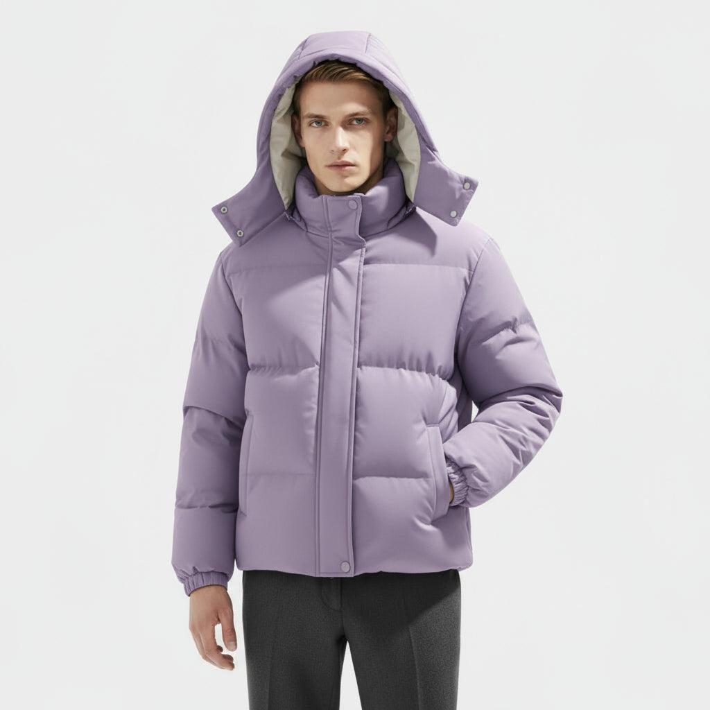 Men's Insulated Puffer Winter Jacket - Waterproof Parka for Cold Weather Outdoor Activities