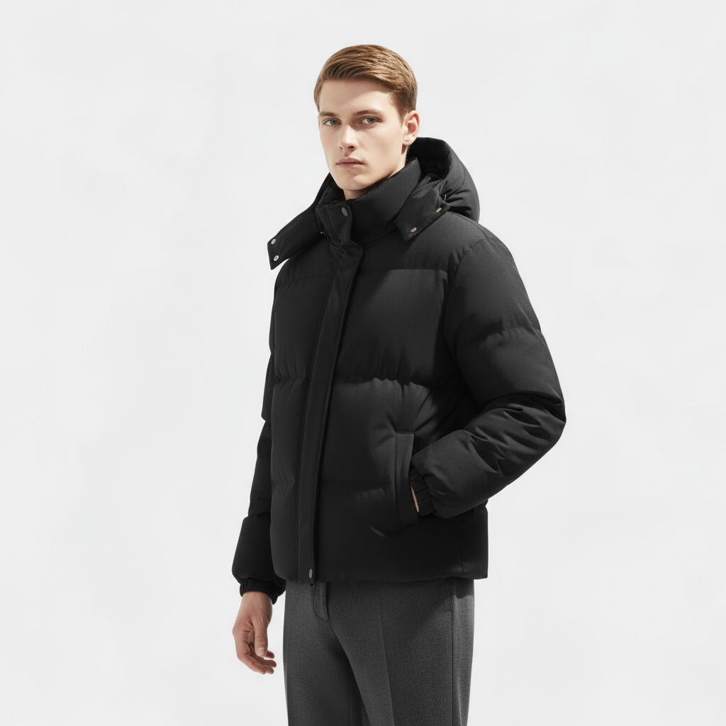 Men's Insulated Puffer Winter Jacket - Waterproof Parka for Cold Weather Outdoor Activities