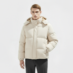 Men's Insulated Puffer Winter Jacket - Waterproof Parka for Cold Weather Outdoor Activities