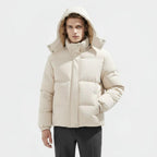 Men's Insulated Puffer Winter Jacket - Waterproof Parka for Cold Weather Outdoor Activities