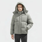 Men's Insulated Puffer Winter Jacket - Waterproof Parka for Cold Weather Outdoor Activities