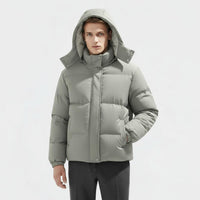 Men's Insulated Puffer Winter Jacket - Waterproof Parka for Cold Weather Outdoor Activities