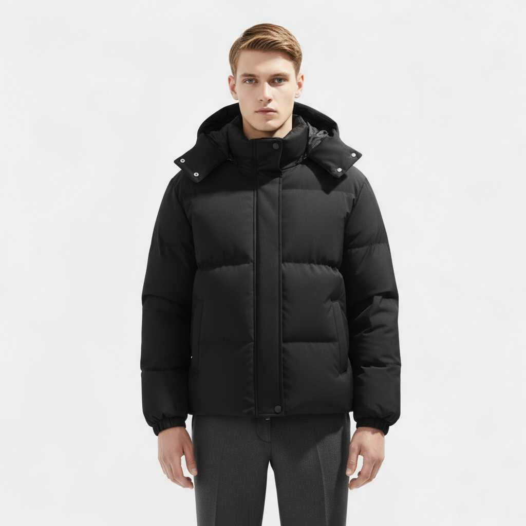 Men's Insulated Puffer Winter Jacket - Waterproof Parka for Cold Weather Outdoor Activities