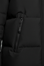 Men's Insulated Water-Resistant Long Jacket with Hood - Stylish Outerwear