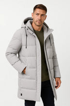 Men's Insulated Waterproof Puffer Jacket - Warm Winter Coat for Outdoor Activities