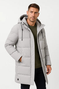 Men's Insulated Waterproof Puffer Jacket - Warm Winter Coat for Outdoor Activities
